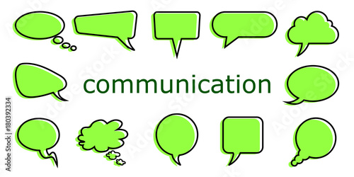 Set icons communication - vector