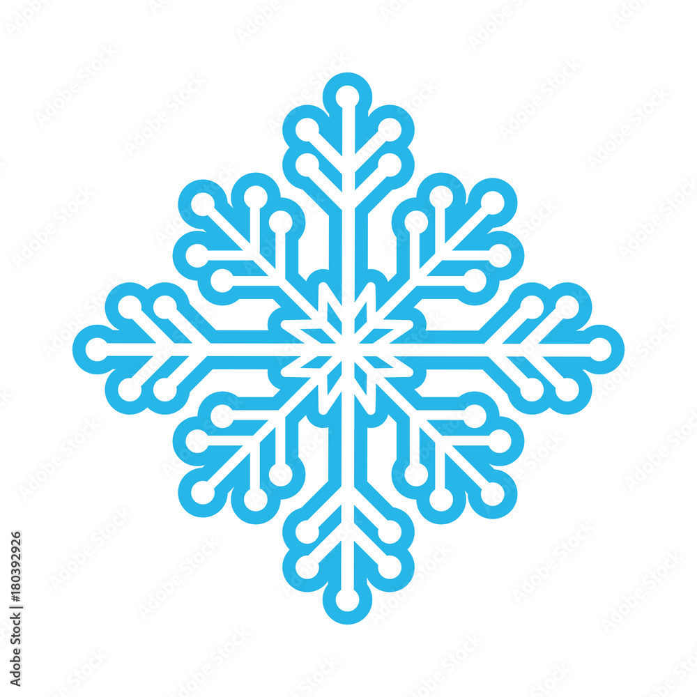 snowflake icon over white background vector illustration snowflake icon over white background vector illustration
