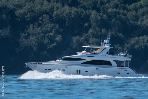 Motor Yacht on Puget Sound. © Cliff