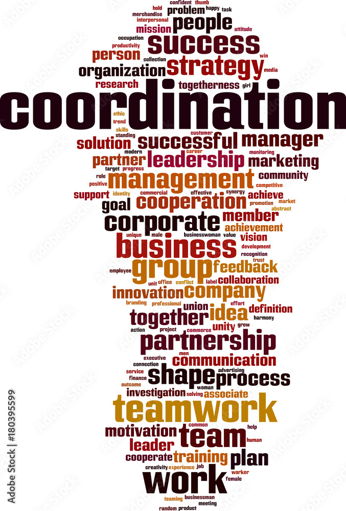 Coordination word cloud