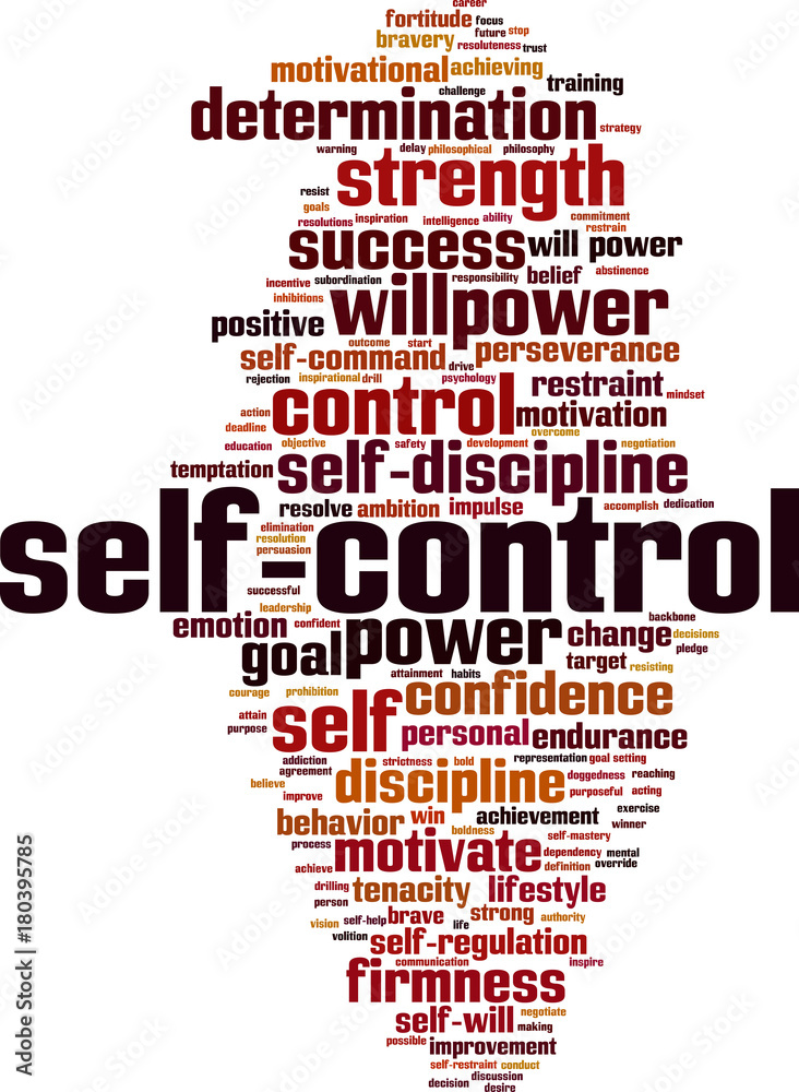 Self-control word cloud