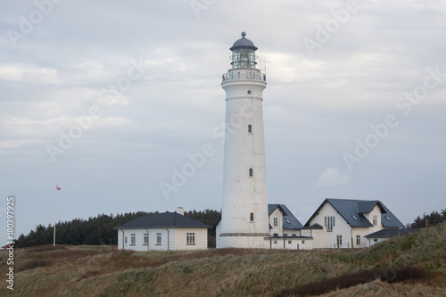 The Hirtshals lighthouse on the northern part of the Jutland peninsula in Denmark.