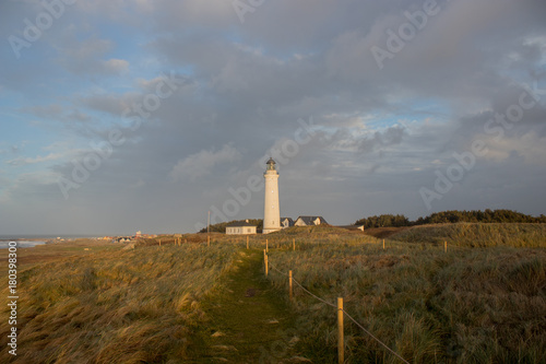 The Hirtshals lighthouse on the northern part of the Jutland peninsula in Denmark.