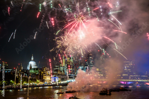 Fireworks, Lord Mayor's Show 2017 London, England