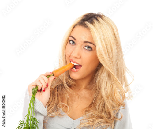 Young Woman Having A Carrot