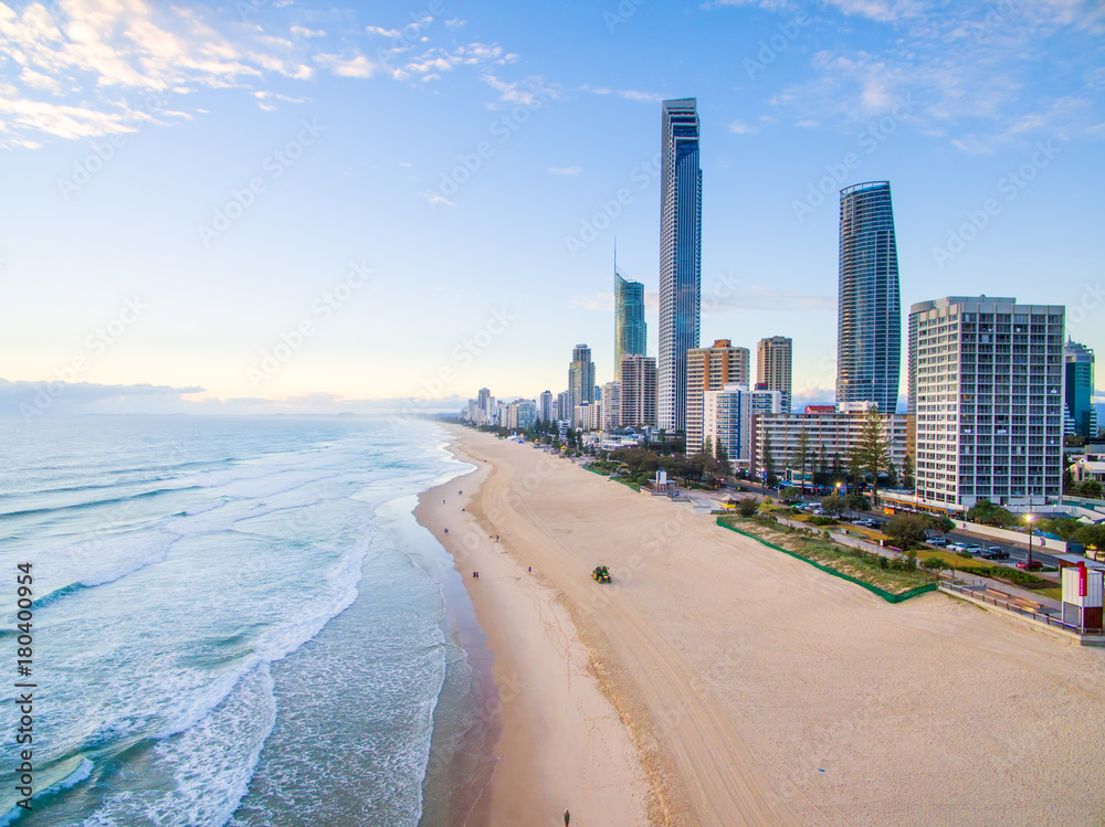 An aerial view of Surfers Paradise on the Gold Coast, Australia An aerial view of Surfers Paradise on the Gold Coast, Australia
