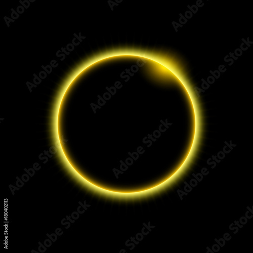 Space background and solar eclipse