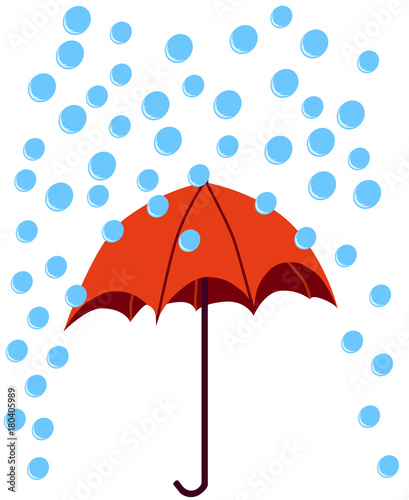 Regenschirm mit Regen