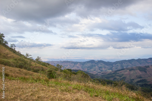 panoramic views from mountaintop of Phu Lom Lo Phu Hin Rong Kla National Park Kok Sathon Dan Sai District Loei Thailand