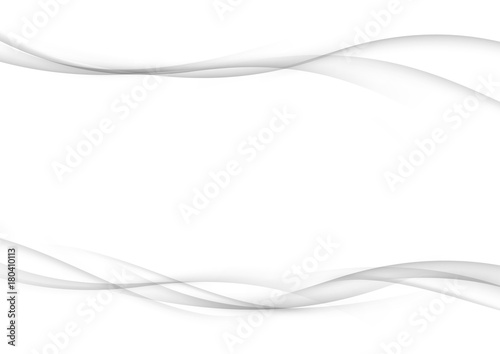 Soft futuristic mild fashion grey gradient swoosh over white