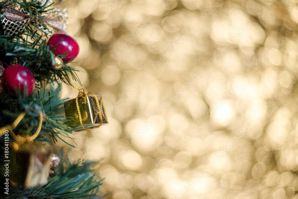 Obraz premium abstract blur Christmas Tree bokeh background.
