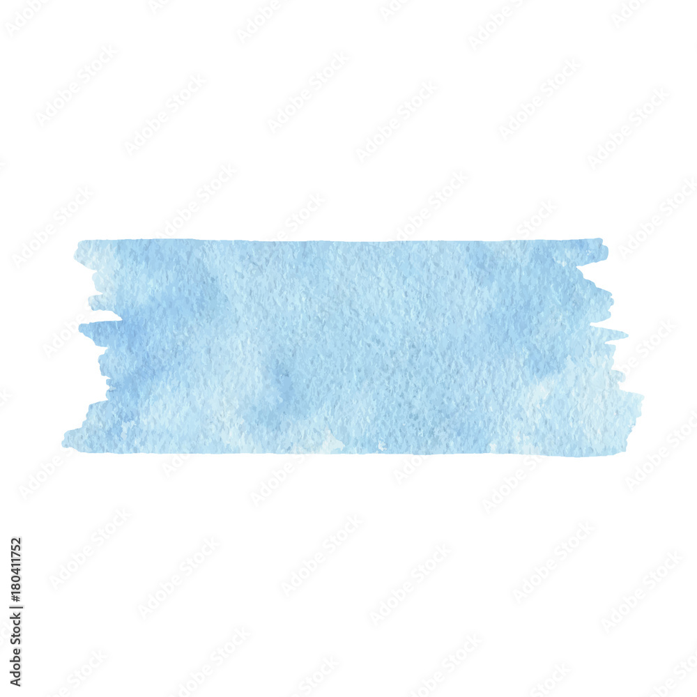 Fototapeta premium Hand painted blue watercolor texture isolated on the white backg