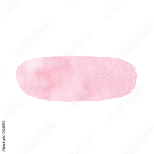 Hand painted pink watercolor texture isolated on the white backg