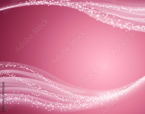 pink background with waves and stars