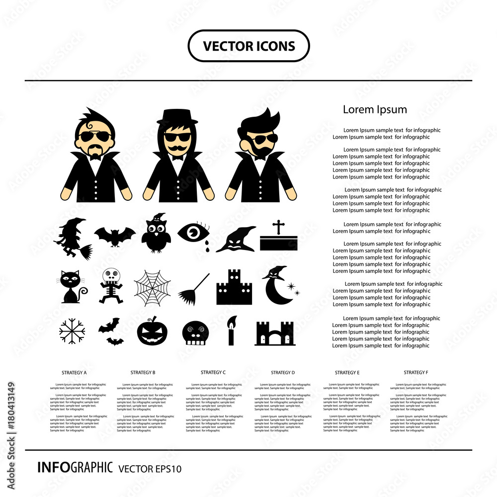 halloween icon info graphic halloween icon info graphic