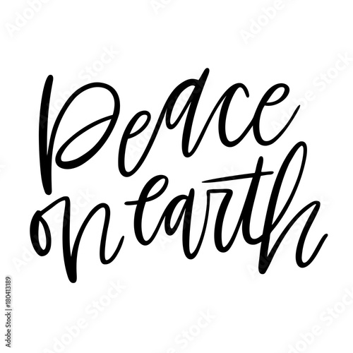 kbecca_vector_handlettering_brushlettered_peaceonearth