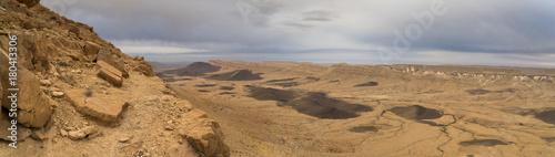 Desert panorama in Israel Ramon crater
