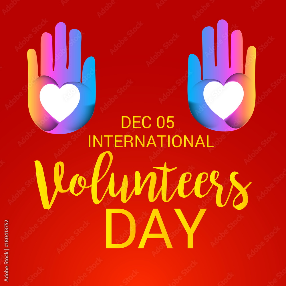 Fototapeta premium International Volunteers Day.