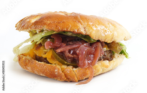 jalapeno burger isolated