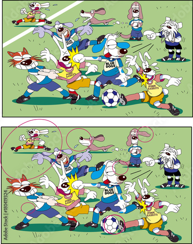 間間違い探し_サッカー_問題と答え