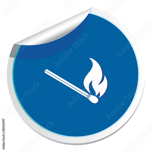 Match fire icon vector