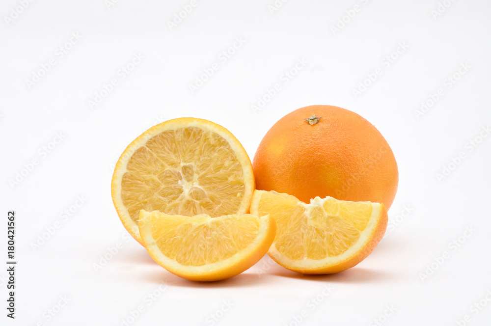 Orange on a white background.Natural.For Isolation. Orange on a white background.Natural.For Isolation.