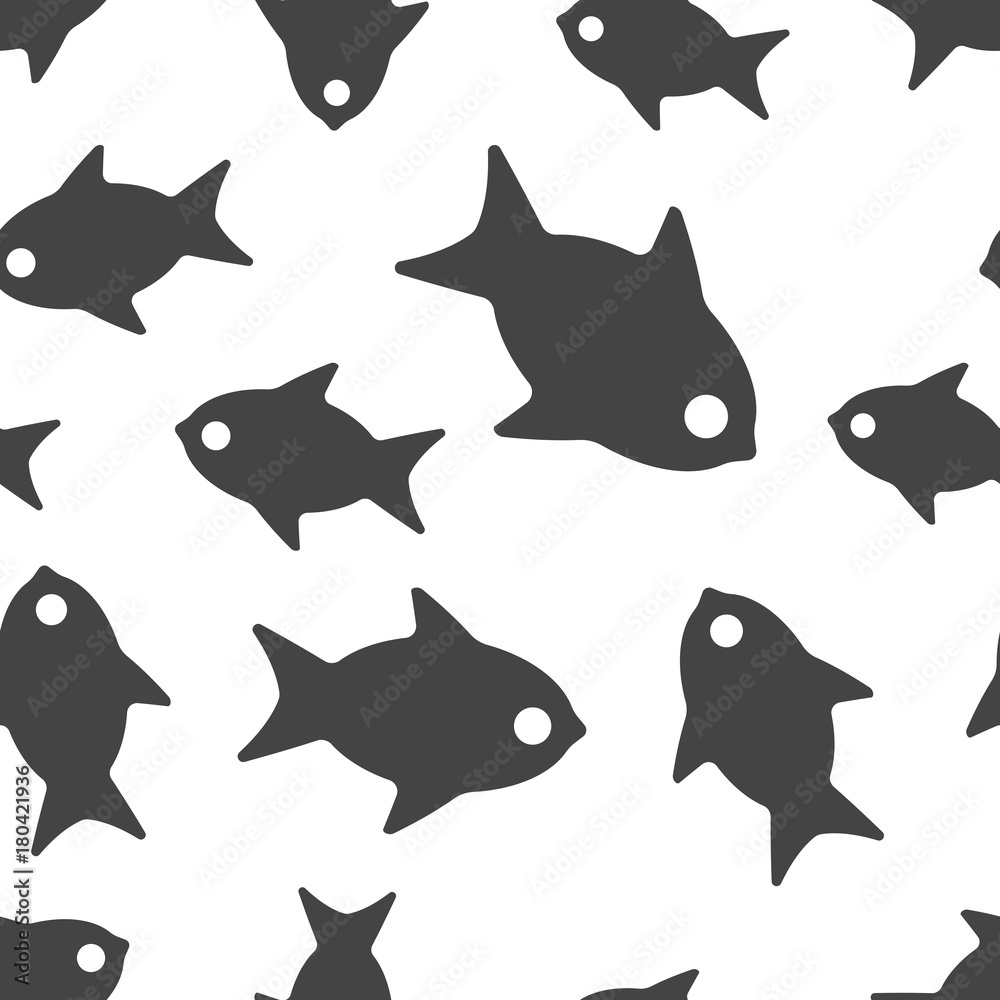 Fish seamless pattern background icon. Business flat vector illustration. Fish sign symbol pattern. Fish seamless pattern background icon. Business flat vector illustration. Fish sign symbol pattern.