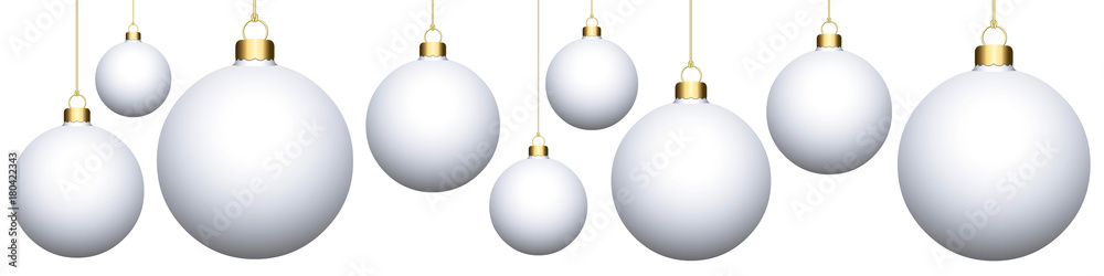 Bannière. Boules de Noël blanches (fb) Bannière. Boules de Noël blanches (fb)
