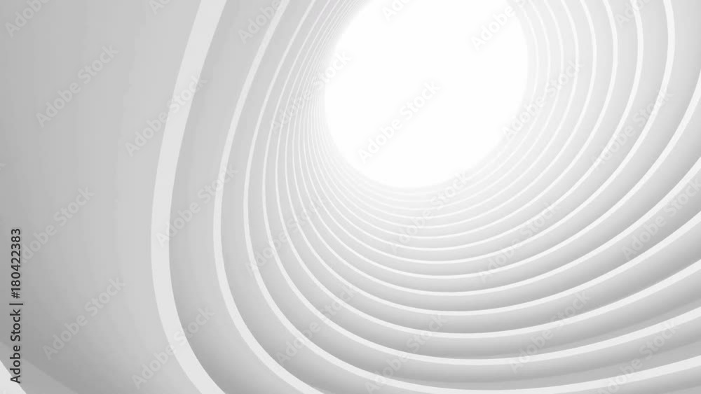 White Modern Circular Background. Surreal Tunnel Building Concept White Modern Circular Background. Surreal Tunnel Building Concept