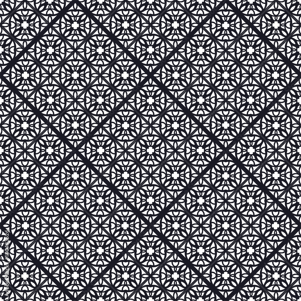 Ornamental seamless pattern. Template for design. Vector illustration
