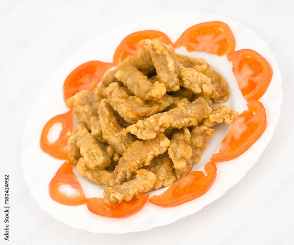 Chinese food. Meat fried in batter. Chinese food. Meat fried in batter.