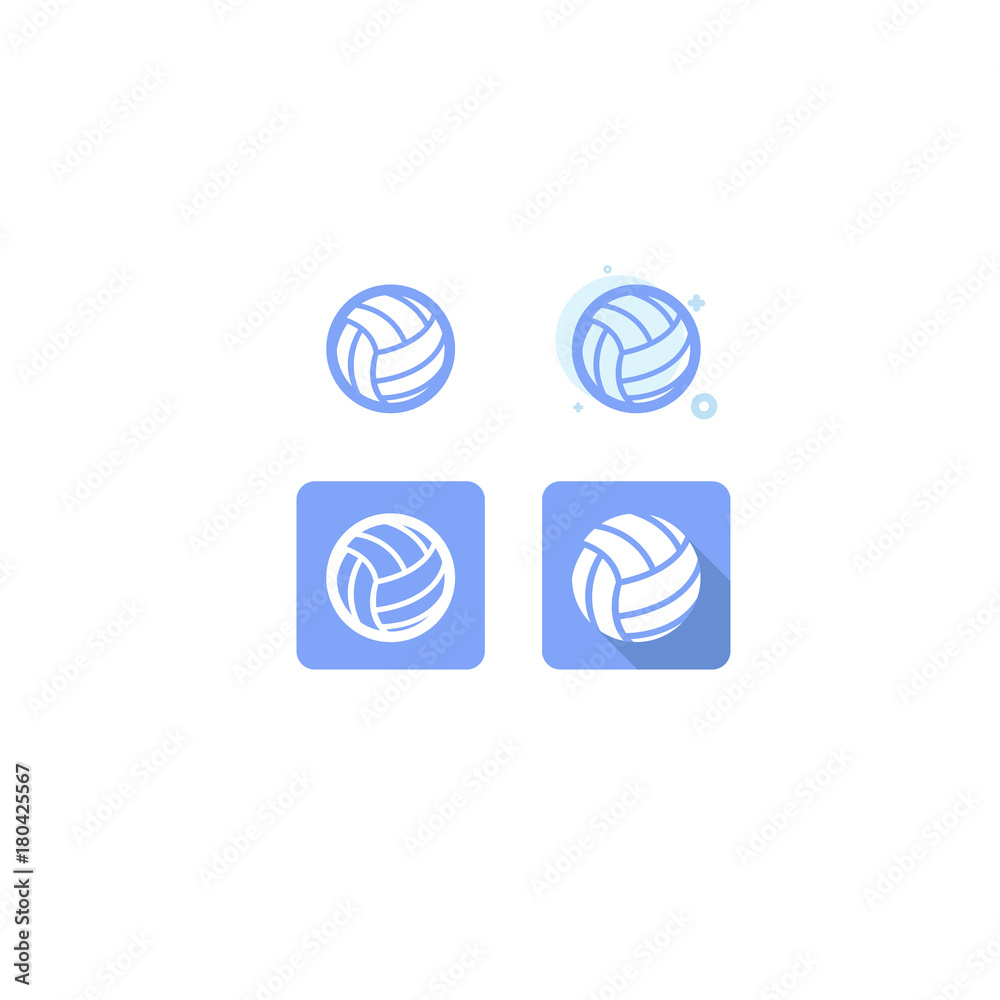 volleyball blue icon. Creative idea or business solution for web design on white background. logo. vector volleyball blue icon. Creative idea or business solution for web design on white background. logo. vector