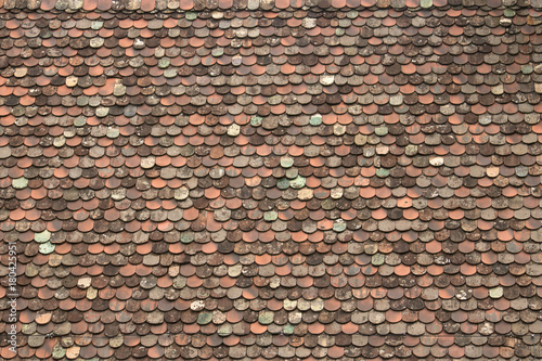traditional roof tiles in Italy, ancient rain protection