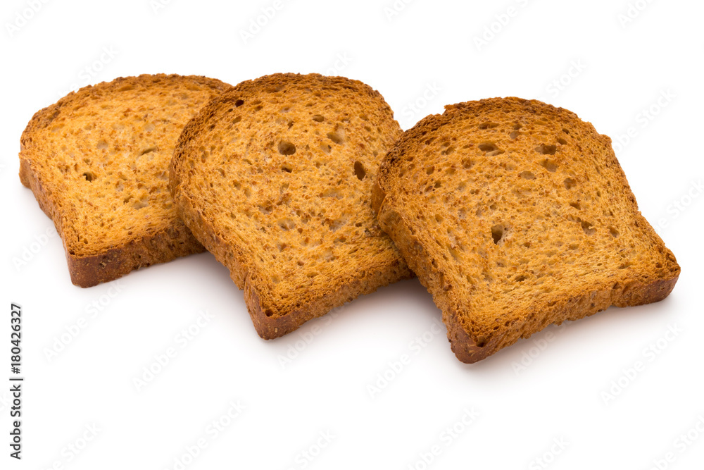 Sliced Toast Bread isolated on white background, top view. Sliced Toast Bread isolated on white background, top view.