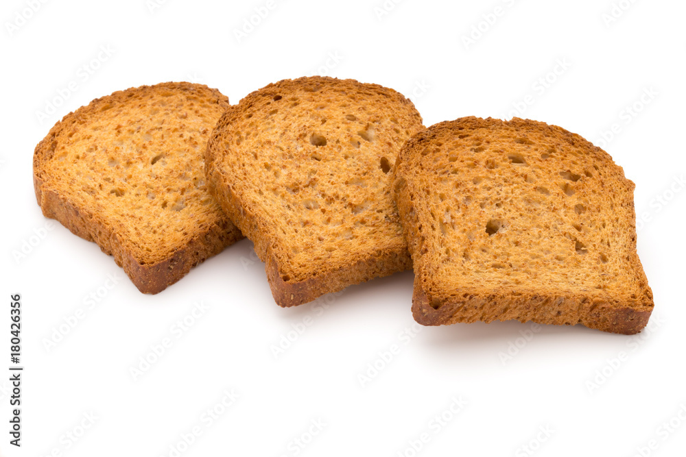 Sliced Toast Bread isolated on white background, top view. Sliced Toast Bread isolated on white background, top view.