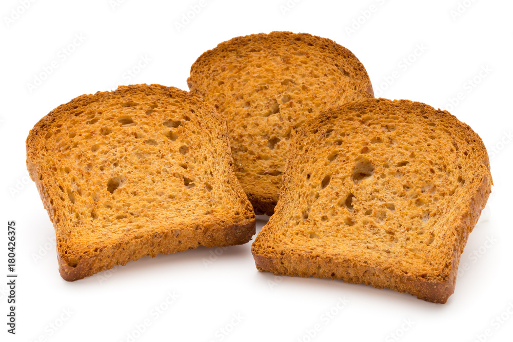 Sliced Toast Bread isolated on white background, top view. Sliced Toast Bread isolated on white background, top view.