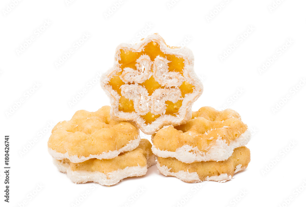 christmas biscuit snowflake isolated christmas biscuit snowflake isolated