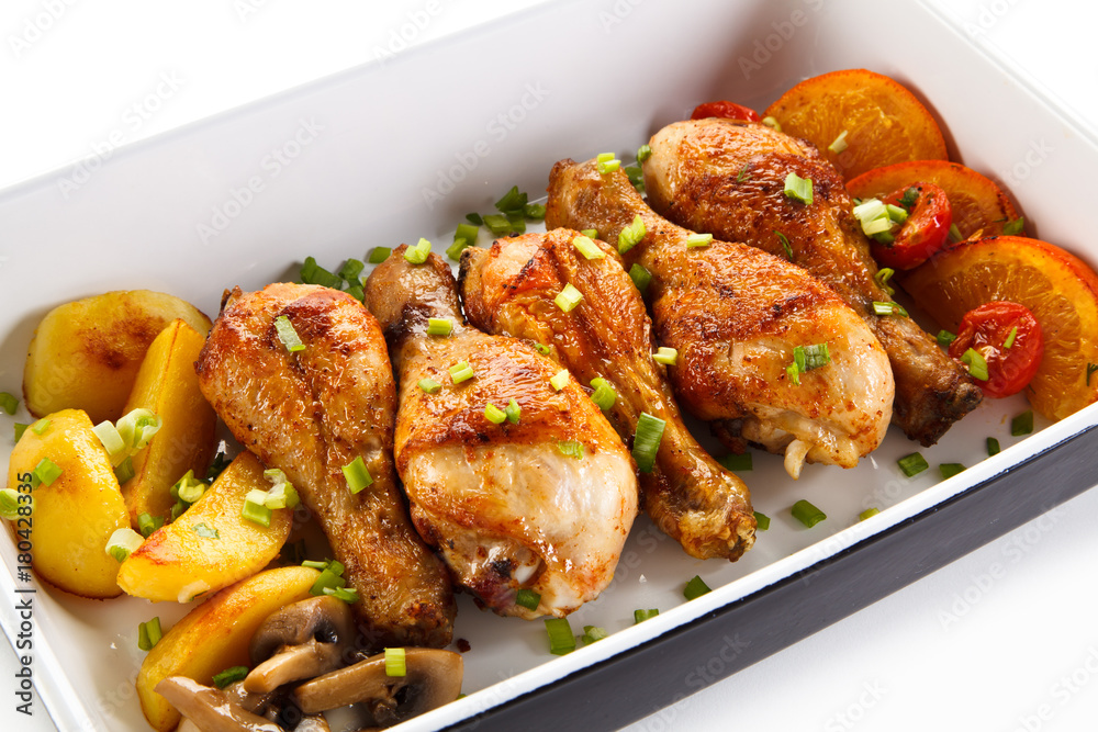 Roast chicken drumsticks and vegetables Roast chicken drumsticks and vegetables