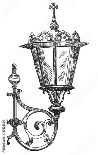 Vector hand drawing lantern