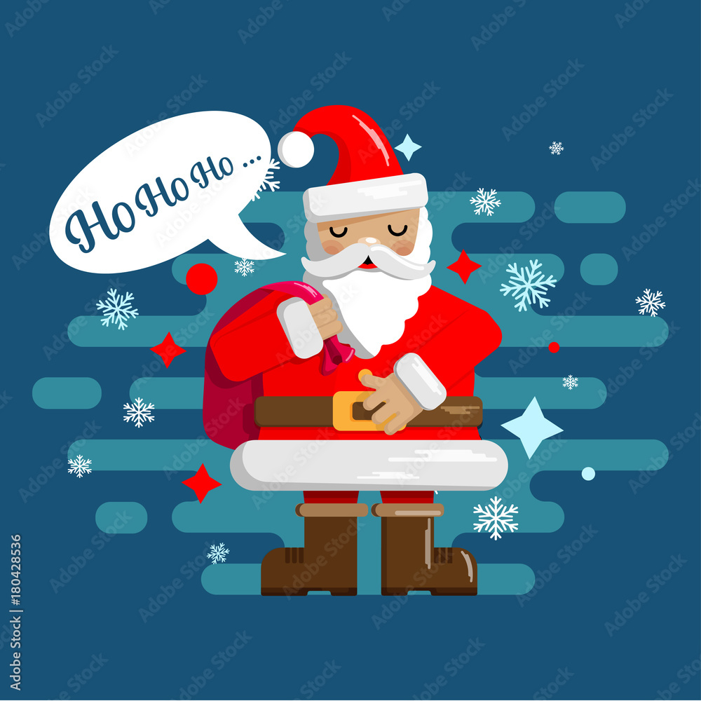 Christmas and New Year card design with a picture of cute Santa with a teddy bear. Vector illustration. Christmas and New Year card design with a picture of cute Santa with a teddy bear. Vector illustration.
