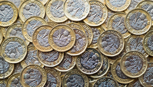 UK money, brithish pound coins photo