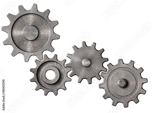 metal gears and cogs cluste...
