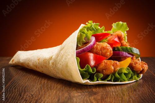 Kebab - grilled meat and ve...
