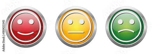 Modern Button Vector Smiley