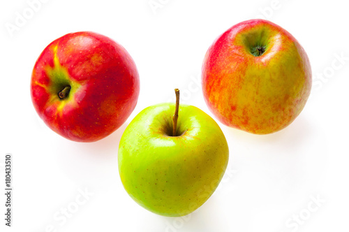 Ripe apples isolated on white background
