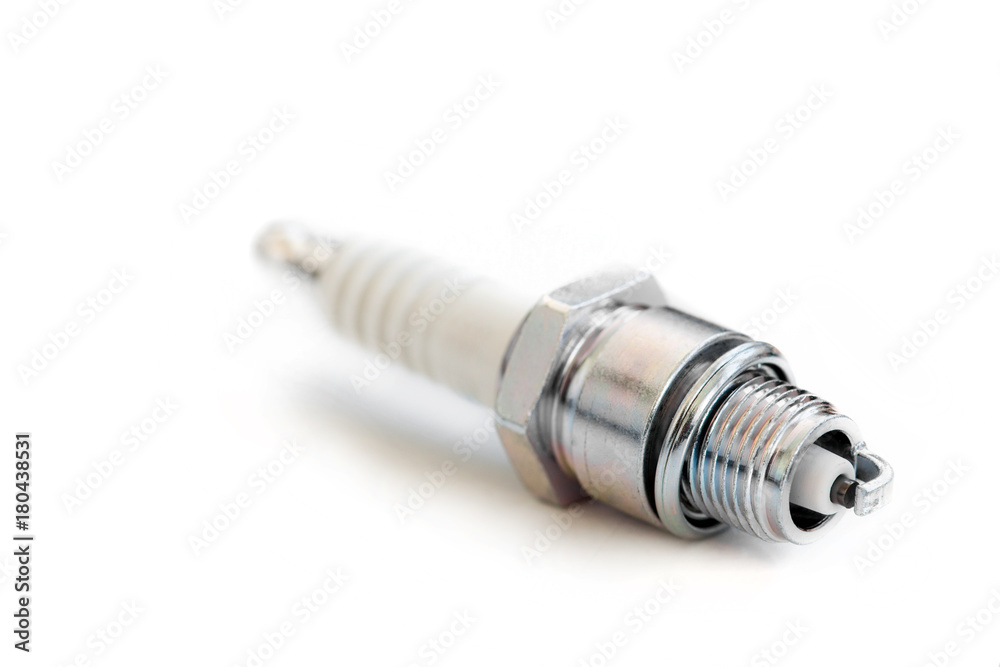 Spark plug on white Spark plug on white