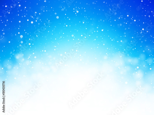 abstract blue bokeh winter background