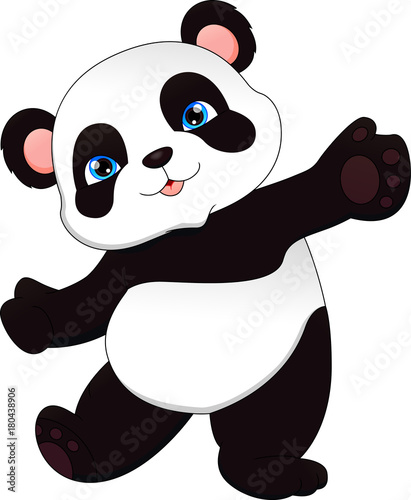 Fototapeta Naklejka Na Ścianę i Meble -  Cute funny baby panda 