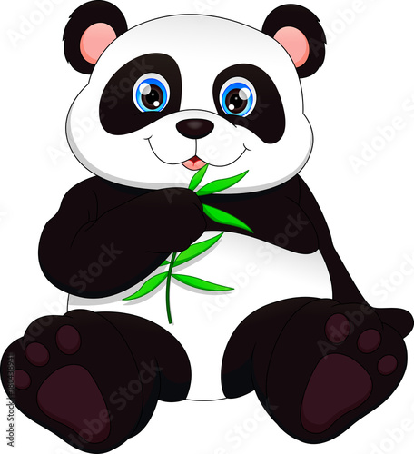 Fototapeta Naklejka Na Ścianę i Meble -  Cute funny baby panda 