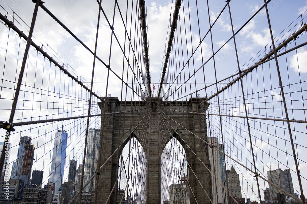 Fototapeta premium Brooklyn Bridge, Nowy Jork, Stany Zjednoczone